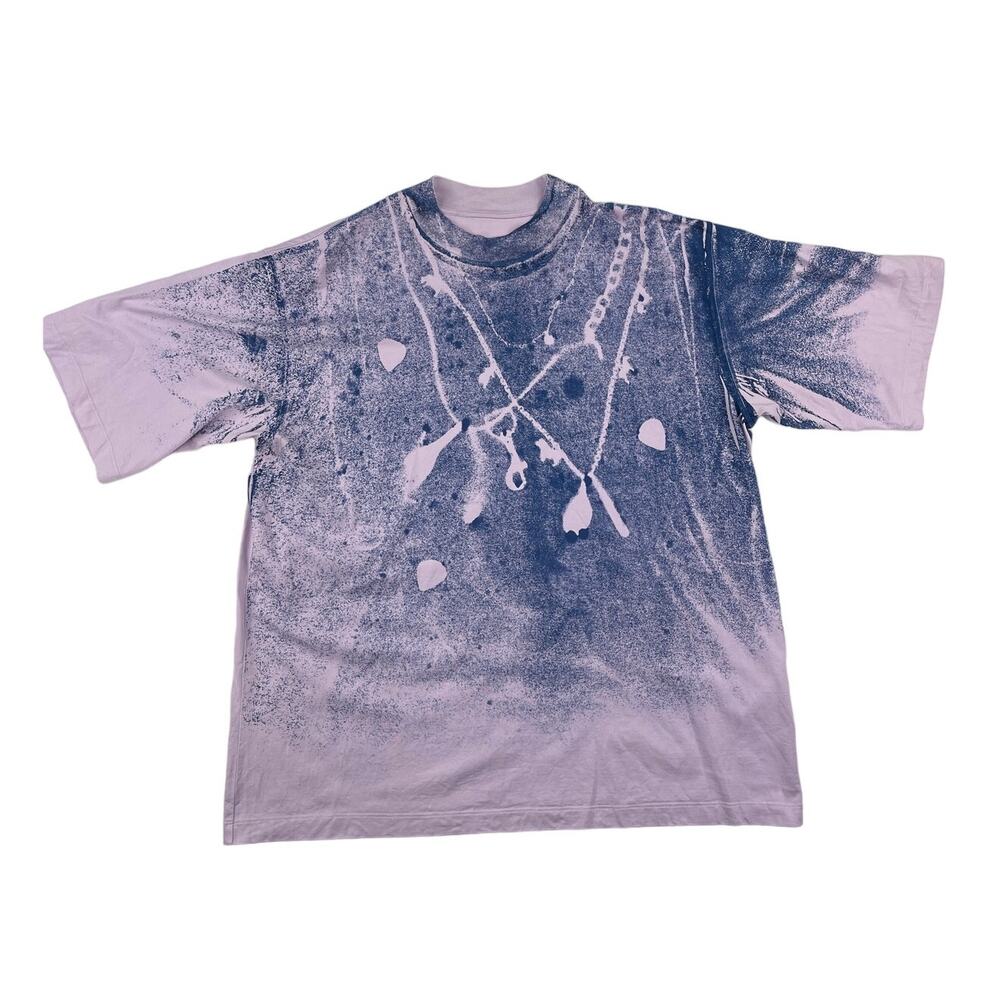 Marni - Spray Paint Embellished Tee in Lavender & Blue
